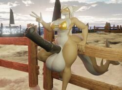 animal_genitalia animal_penis anthro aquatic auzi balls big_balls big_penis breasts cock_vore equine_genitalia equine_penis fish genitals gynomorph hi_res intersex penile penis shark solo vore z-z