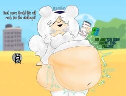battle_for_dream_island bfdi book book_(bfdi) gajinka humanized implied_vore nickel nickel_(bfdi) pillow pillow_(bfdi) soft_vore squirming squirming_belly squirming_gut squirming_prey the_power_of_two tpot vore vore_belly