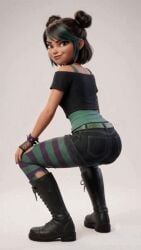 1girls ai ai_generated animated asian asian_female clothing gif goth goth_girl original original_character twerking