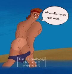 1boy anus ass balls embarrassed enmgayboy hercules_(character) hercules_(disney) male tagme tanline