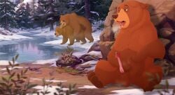 anatomically_correct anatomically_correct_genitalia anatomically_correct_penis animal_genitalia animal_penis balls bear bodily_fluids breath brother_bear brown_bear digital_media_(artwork) disney erection eyes_closed female female_penetrated feral feral_on_feral feral_penetrated feral_penetrating feral_penetrating_feral forest from_front_position fur genital_fluids genitals grizzly_bear group half-closed_eyes hi_res kenai_(brother_bear) leaking_precum male male/female male_penetrating male_penetrating_female mammal masturbation narrowed_eyes open_mouth open_smile outside outside_sex panting penetration penile penile_masturbation penile_penetration penis plant precum saliva saliva_string sex sitting sketch_houndog smile snow spread_legs spreading teeth tongue tree trio ursine ursine_penis voyeur
