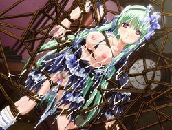 bondage bondage bondage bukkake censored cum cum_all_over fujii_kazuha game_cg green_hair kasugai_sakurako reijou_gakuen rope