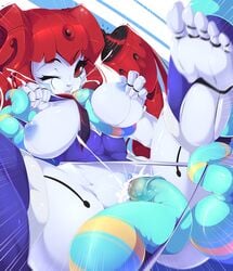 abs android breasts cum cum_in_pussy cum_inside cute female machine mechanical nipples one_eye_closed orgasm penetration red_eyes robot robot_girl sestren stickysheep tentacle vaginal_penetration vermana