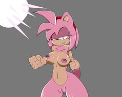 amy_rose anthro breasts clitoris female female_only fur hedgehog koro_kizama nipples nude pussy solo sonic_(series)