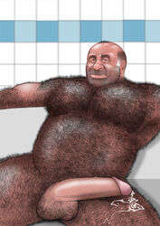 1boy balls ballsack bathroom beard_stubble beefy big_balls big_penis body_hair brute_by_simon cum cum_drip erect_penis facial_hair fat_man hairy_balls hairy_male huge_cock human hyper_hairy male male_only male_pubic_hair manly mature_male musclegut muscles muscular_male nude_male old pecs penis pubes scrotum solo spread_legs stubble testicles ugly_bastard veiny_penis