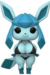 ai_generated big_breasts black_bikini funko_pop! glaceon huge_breasts lola_(slimegirl42) lola_the_glaceon oc original_character pokémon pokemon pokemon_(species) self_upload shortstack slimegirl42 tagme