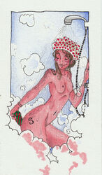 blush dildo female hat heart original shower tattoo watercolor wet