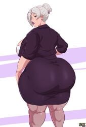 1female 1girls 5tarex commission fat_ass female female_only gilf grey_hair jpg kejohndrawing old_woman solo solo_female tagme twitter_link