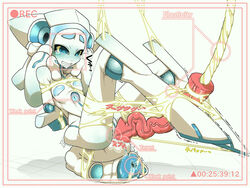 blush female hokku_(artist) machine mechanical robot solo tears vaginal_penetration