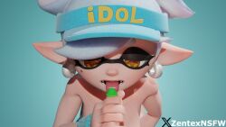 3d 3d_(artwork) handjob looking_at_penis marie_(splatoon) marie_(wo262) naked naked_female naked_male nintendo orange_eyes penis penis_on_tongue pov simple_background splatoon tongue tongue_out zentexnsfw