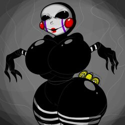 animatronic big_breasts breasts cameltoe female five_nights_at_freddy's five_nights_at_freddy's_2 large_breasts marionette_(fnaf) puppet_(fnaf) pussy solo string strings thick_thighs video_games voluptuous wide_hips