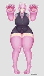 big_breasts big_thighs breasts open_commmission original_character original_characters skunk skunk_ears skunk_tail tagme taller_female volphos