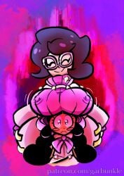 2girls big_breasts boobs_on_head female garbunkle hapu_(pokemon) nipples_visible_through_clothing pokemon wicke_(pokemon)