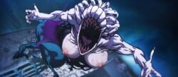 1girls abomination action_pose aggressive_pose ai_assisted ai_generated anime_style attacking battle_ready black_slime blue_tones body_horror breast_focus cinematic cursed_energy curvy dark_fantasy dark_purple detailed_shading dominant_female dramatic_lighting dripping_goo drooling dynamic_pose ecchi_horror edit edited edited_screencap exposed_breasts fanart_style female female_cursed_spirit female_kaiju feminine_horror gaping_maw giantess_vibes glossy_skin grotesque high_contrast horror horror_ecchi huge_breasts huge_mouth intimidating jjk jujutsu_kaisen leaping long_arms looming lunging massive_breasts menacing monster_girl monstrous_female mouth_focus muscular_arms muscular_female nightmare_fuel nightmarish nipples nude_edit nude_filter open_mouth orimoto_rika pink_nipples predatory purple_accents purple_glow purple_slime rika rika_orimoto screencap screenshot sharp_claws sharp_teeth size_difference slime_body slime_dripping slime_monster solo tar_monster teeth_focus tendrils tentacles thick_thighs tongue topless veiny_breasts wet_look yokai