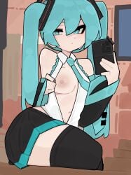 hatsune miku from vocaloid by maretenho