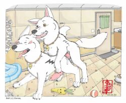 anal animal_genitalia bite bolt_(bolt) bolt_(film) canine_genitalia disney duo fennec_(artist) genitals humping knot knotted_penis male male/male penis selfcest square_crossover