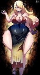 cynthia (pokemon) from pokemon by alvarodibujill1