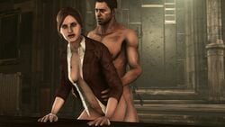 3d animated brother_and_sister capcom chris_redfield claire_redfield female from_behind human incest male resident_evil resident_evil_revelations_2 source_filmmaker straight