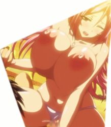 1boy 1girls aizawa_momoka animated bikini bouncing_breasts breasts censored cowgirl_position female hand_holding honoo_no_haramase_paidol_my_star_gakuen_z hoshizaki_hokuto huge_breasts jewelry long_hair necklace nipples one_eye_closed pink_hair pussy_juice riding sex stitched straight swimsuit