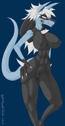 ass breasts change cute fan_character female johnsergal lucario male_to_female nintendo pokemon pokemon_(species) pussy shadow-anubis_the_lucario_(character) tongue video_games