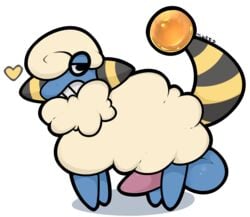 alpha_channel balls caprine heart male male_only mammal mareep nintendo penis plain_background pokemon sheep sheep_(artist) transparent_background video_games