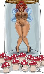 big_areola big_breasts big_nipples bikini digital_drawing_(artwork) monster_girl pixie slingshot_swimsuit tiny_pixie_dae tinypixiedae vtuber vtuberfanart