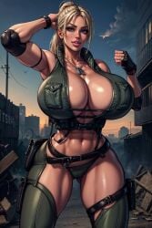 1girls ai_generated big_breasts bythebrokenone female_only mortal_kombat solo solo_female sonya_blade tagme