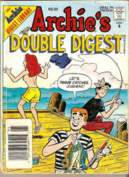 archie_andrews archie_comics breasts clothes_stuck_on_object female fishing harman_toshiba jughead_jones lost_clothes male strip t-shirt