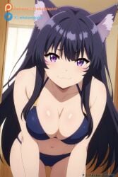 1girls :3 ai_generated bangs bedroom bent_over big_breasts bikini black_hair blush breasts cat_ears commentary_request curvaceous curvaceous_female curvaceous_figure curvy curvy_figure cute cute_face delta_(the_eminence_in_shadow) eyebrows_visible_through_hair female female_focus highres huge_breasts kage_no_jitsuryokusha_ni_naritakute! light-skinned_female light_skin lingerie long_hair looking_at_viewer navel pov purple_hair seductive seductive_look seductive_smile simple_background smile solo solo_female solo_focus standing stomach straight tagme the_eminence_in_shadow thebardspirit thick_thighs thighs voluptuous voluptuous_female young young_female