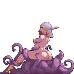 animated big_ass big_breasts blindfold consensual_tentacles consentacles elf high_heels karnedraws nipples pink_hair pixel_art slim tagme tamer_vale tentacle tentacle tentacle_sex thighs