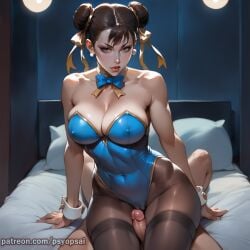 1boy 1girl1boy 1girls abs ai_generated artist_name artist_psyopsai ass bunnysuit chun-li clothed clothing colored curvy digital_media_(artwork) female female_focus femdom fit_female from_behind front_view grinding legs muscles muscular_thighs penis_between_thighs rubbing street_fighter thigh_job thigh_sex thighs uncensored watermark