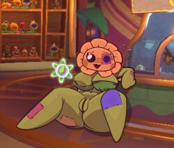 anonyman03 nervous nervous_smile plants_vs_zombies plants_vs_zombies:_garden_warfare plushie stuffy_flower_(pvz) sunflower_(pvz) uwu