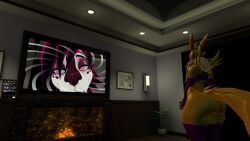 gooning hypnosis male_only masturbation mind_control renamon screenshot solo tagme vrcgooner06 vrchat