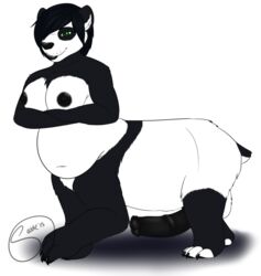 1futa 2015 animal_genitalia animal_penis anthro ass bear big_belly black_hair breasts chubby crossed_arms dickgirl equine_penis feet furry futanari hair horsecock huge_ass huge_breasts huge_penis huge_testicles intersex mammal medial_ring mistresssable mitsuko nipples overweight panda paws penis smile tail taur thick_thighs wide_hips