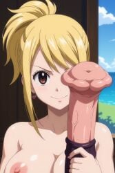 ai_generated fairy_tail female horse horse_penis horsecock lucy_heartfilia penis_focus zoophilia