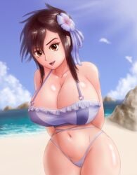 breasts female female_only final_fantasy final_fantasy_vii looking_at_viewer saf-404 solo swimsuit tifa_lockhart