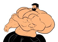 balls bara beard big_balls big_muscles big_penis bulge captain_haddock davinciglen facial_hair flaccid male male_only muscles muscular penis shirtless solo solo_male the_adventures_of_tintin