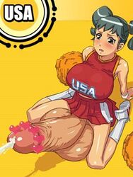 1futa balls blush breasts censored cheerleader cum cumshot curvy erect_nipples erection erection_under_clothes erection_under_skirt futa_only futanari hands-free heart huge_breasts hyper hyper_balls hyper_penis intersex lowres nipple_bulge nipples no_panties penis penis_under_clothes penis_under_skirt qvga skirt skirt_lift usatarou