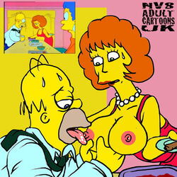 1boy 1girls 2008 2d 2d_(artwork) 2d_artwork 2girls bare_breasts blue_eyes breasts cheating cheating_boyfriend cheating_husband clothed clothed_female clothed_female_clothed_male clothed_male clothed_male_clothed_female clothing female green_eyes hair homer_simpson human human_female human_focus human_male human_only licking licking_breast licking_nipples long_hair male male_focus marge_simpson maude_flanders nev nipples no_bra orange_hair pearl_necklace pink_nipples straight sweat sweatdrop sweating sweaty sweaty_head tagme the_simpsons tongue tongue_out uncensored uncensored_breasts