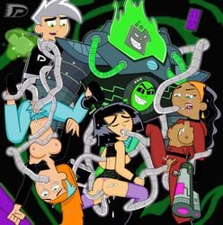 danny_fenton danny_phantom dark-skinned_female dark_skin darkdp double_penetration female human interracial jazz_fenton male nickelodeon sam_manson skulker smooth_skin technus valerie_gray