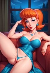 ai_generated cartoon cartoon_character cartoon_milf disney_channel linda_flynn-fletcher milf mommy panties phineas_and_ferb puffy_pussy robotkesh seductive showing_panties thick_thighs upskirt