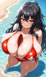 1girls ai_assisted ai_generated amber_eyes beach big_ass big_breasts bikini black_hair breasts breasts_bigger_than_head curvaceous curves curvy curvy_body curvy_female curvy_figure curvy_hips dominant_female enormous_breasts ftggtgg gigantic_breasts huge_ass huge_breasts hyper_breasts large_ass large_breasts lifeguard lifeguard_swimsuit massive_breasts red_hair request requested seducing seductive seductive_eyes seductive_look seductive_pose seductive_smile solo solo_female solo_focus sorceress_sophia swimsuit tail thick_ass thick_thighs two_tone_hair villain villainess wet