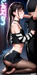 ai_generated audrey_(femboy) blowjob femboy feminization forced_feminization goth not_psycho otoko_no_ko sissification