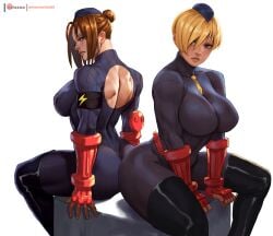 2women big_breasts capcom fit_female juli_(street_fighter) juni_(street_fighter) kasai_x3 lejeanx3 muscular_female street_fighter two_girls