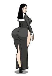 1girls ai_generated anonymous bubble_butt nun_outfit oc solo ssorted tagme