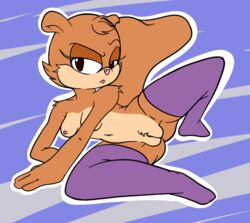 aku_no_novi anthro breasts clothing female mammal nipples nude pussy rodent sandy_cheeks spongebob_squarepants squirrel straight_hair