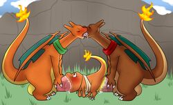 anal charizard couple cum damien_the_charizard family feral group group_sex kissing male mates nintendo oral pokemon pokemon_(species) pyro_solarson seos_the_charizard sex smooch spitroast threesome video_games yaoi