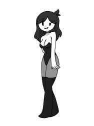 1girls akim_j black_hair bunny_costume choker female jaiden_animations jaidens_mom long_hair milf mother no_penetration stockings youtube