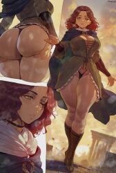 1girls 2024 ass ass_focus background big_ass big_butt big_thighs breasts breasts breasts brown_hair butt_focus dat_ass elden_ring female female female_focus female_only fromsoftware hi_res high_resolution highres huge_ass melina_(elden_ring) multiple_views nsfw panties shexyo short_hair solo solo_female thong yellow_eyes