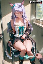 ai_generated 1girls ai_assisted anime highres animeprds25 watermark patreon_username artist_name hi_res high_resolution high_quality stable_diffusion 2025 long_hair underwear panties animal_ears solo_focus horse_ears panty_pull purple_hair skirt breasts sitting looking_at_viewer smile purple_eyes small_breasts horse_girl boots tiles toilet pov pleated_skirt green_panties indoors bare_shoulders socks aqua_panties ear_ribbon pov_hands mejiro_mcqueen_(umamusume) mejiro_mcqueen umamusume